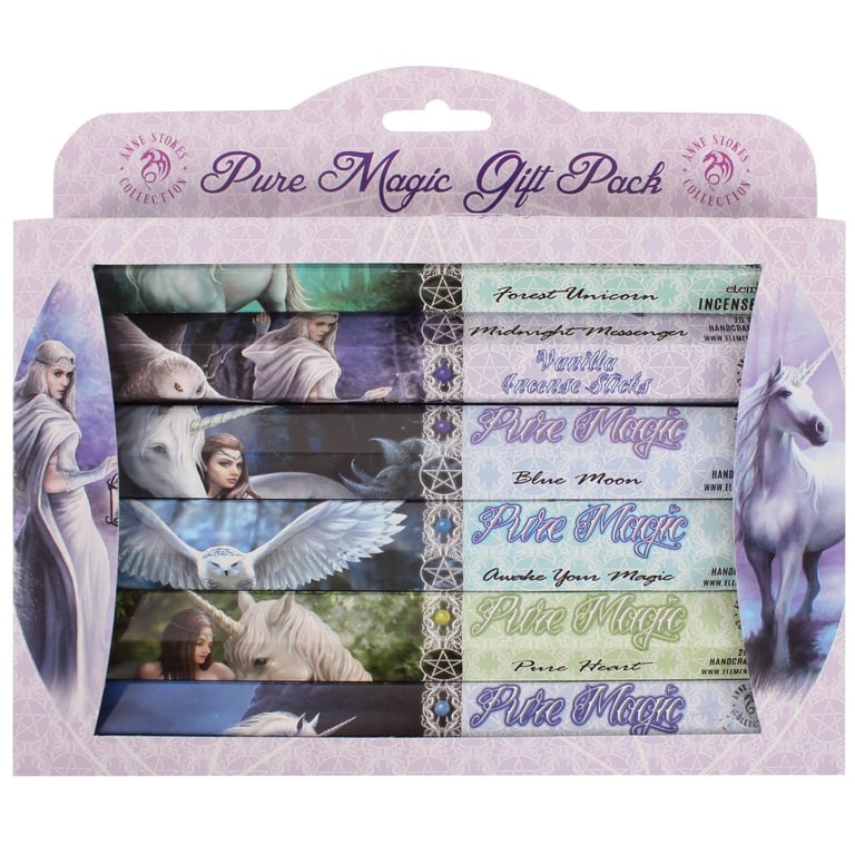 Anne Stokes Pure Magic Hexagonal Incense Stick Gift Pack - 120 Sticks Home Fragrance