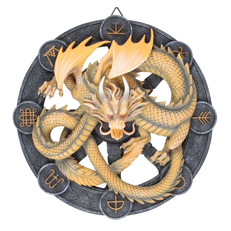 Imbolc Dragon Resin Plaque by Anne Stokes - Wiccan Sabbat Art Decor