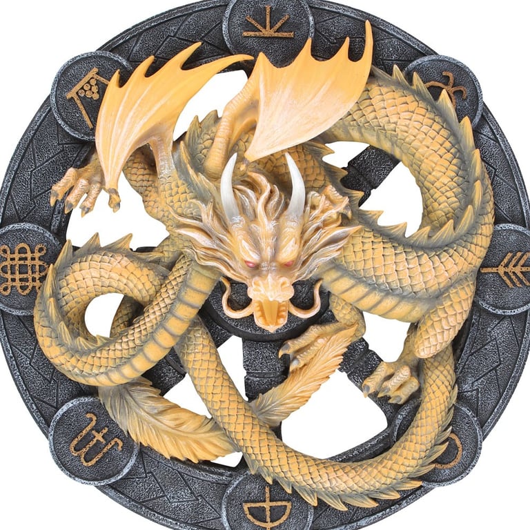 Imbolc Dragon Resin Plaque by Anne Stokes - Wiccan Sabbat Art Decor