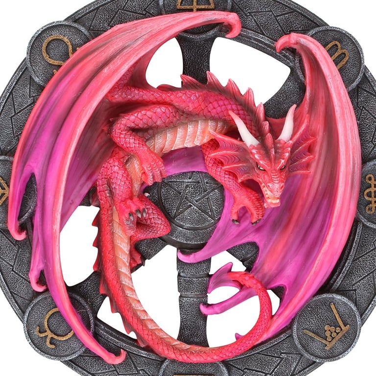 Anne Stokes Lammas Dragon Resin Wall Plaque - Magical 3D Wiccan Sabbats Art Decor