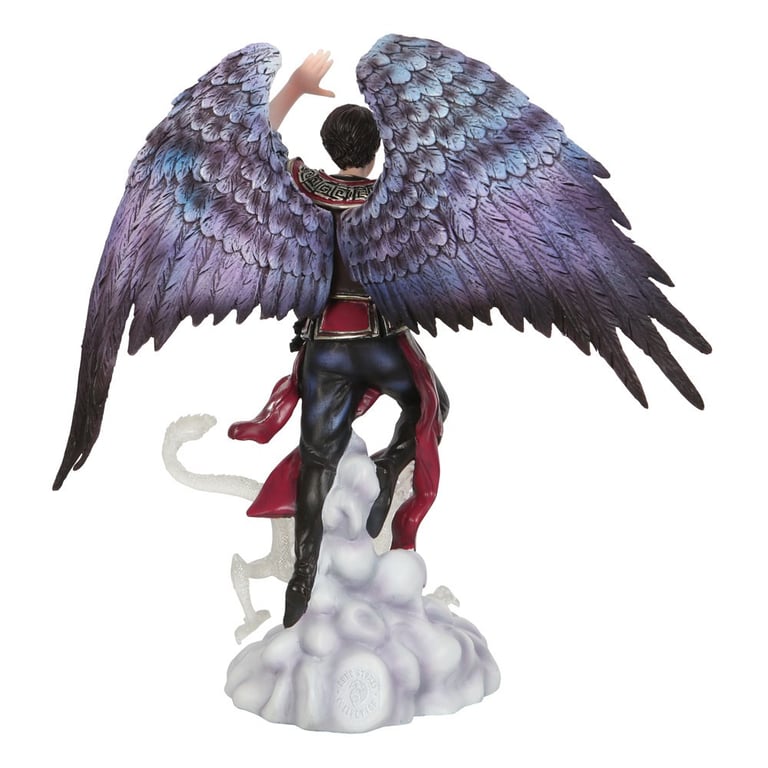 Air Elemental Wizard Figurine by Anne Stokes - Resin Sculpture Collectible with Intricate Details and Samurai Armor