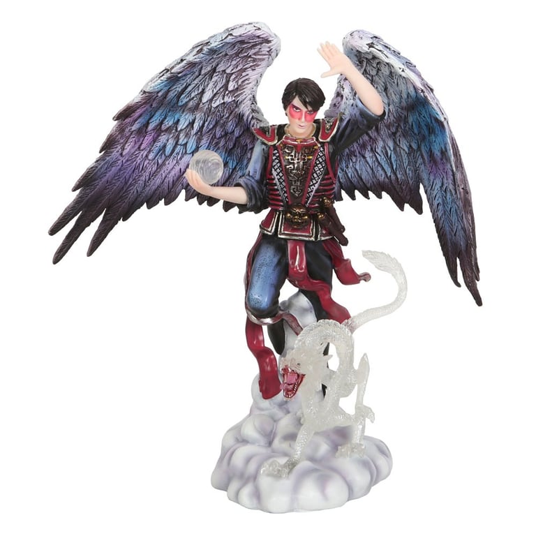 Air Elemental Wizard Figurine by Anne Stokes - Resin Sculpture Collectible with Intricate Details and Samurai Armor