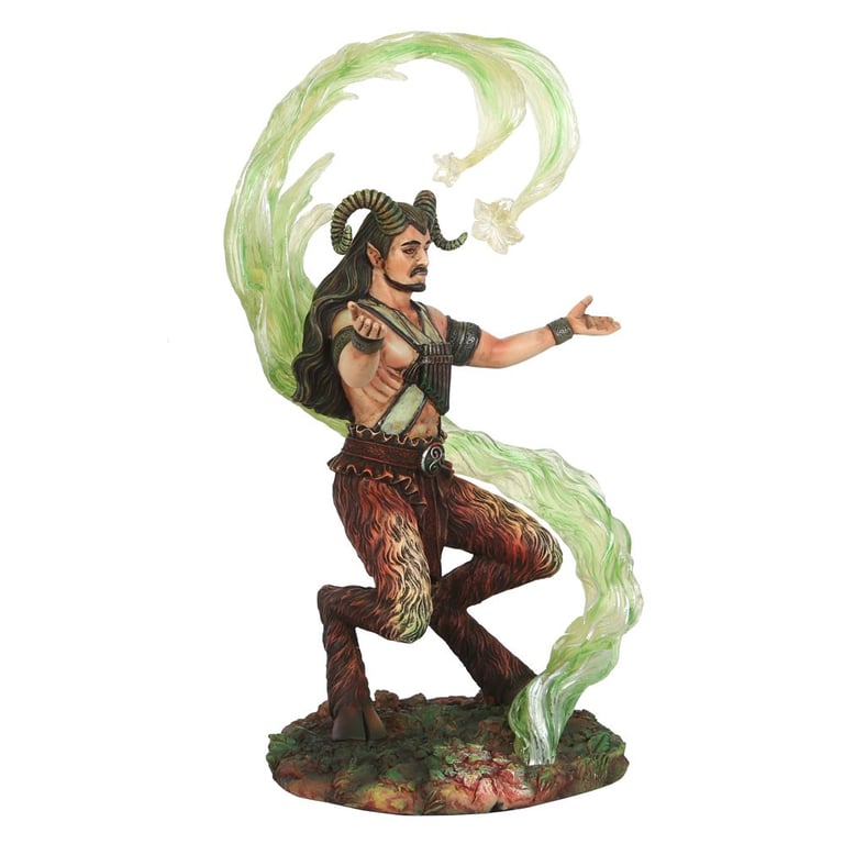Anne Stokes Earth Elemental Wizard Collectible Figurine - Resin Sculpture with Green Vines Magic Details