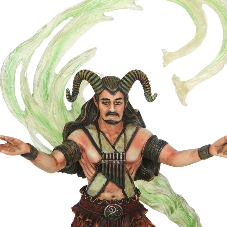 Anne Stokes Earth Elemental Wizard Collectible Figurine - Resin Sculpture with Green Vines Magic Details