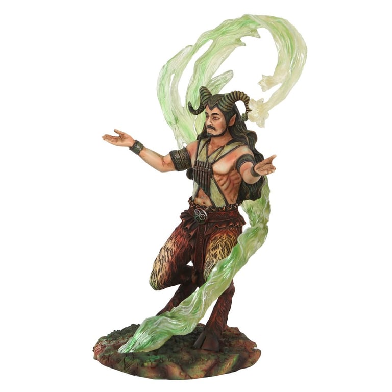 Anne Stokes Earth Elemental Wizard Collectible Figurine - Resin Sculpture with Green Vines Magic Details