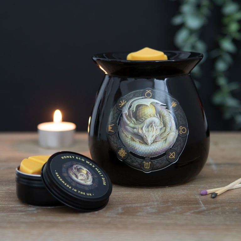 Ostara Wax Melt Burner Gift Set by Anne Stokes - Dragon Scented Home Decor