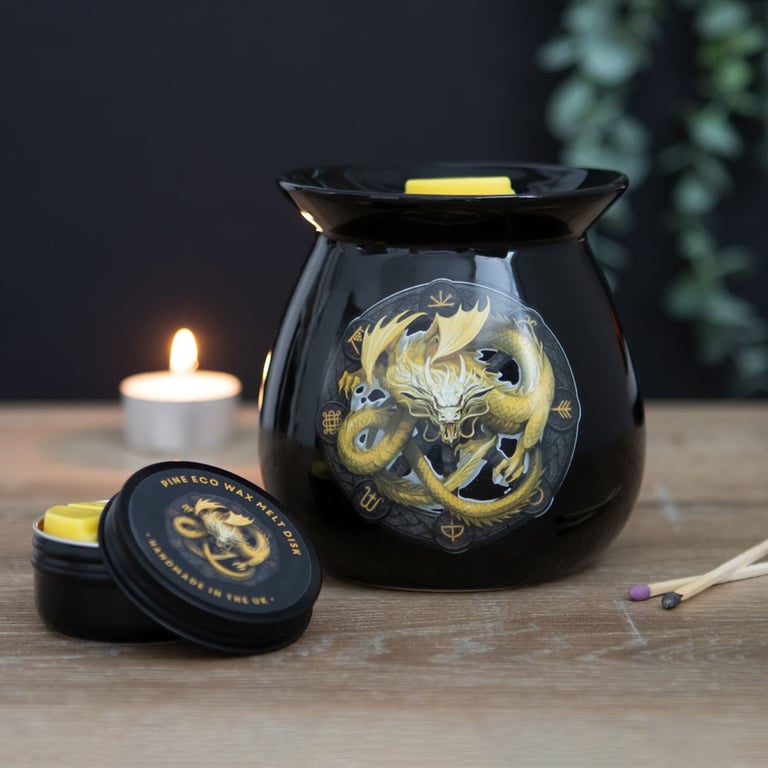 Imbolc Wax Melt Burner Gift Set by Anne Stokes - Dragon Design Home Fragrance