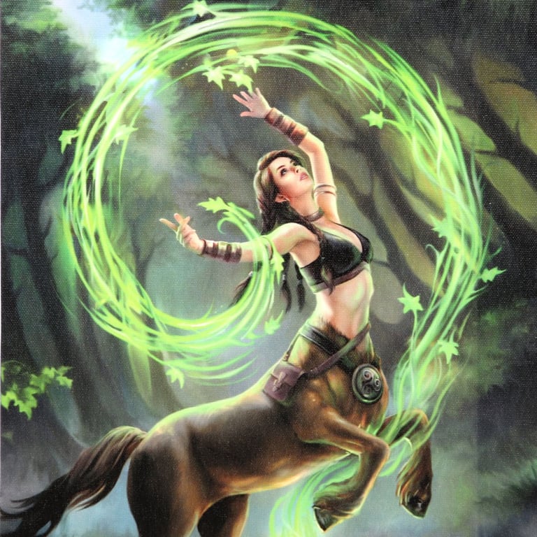 Earth Elemental Sorceress 19x25cm Canvas Wall Plaque by Anne Stokes