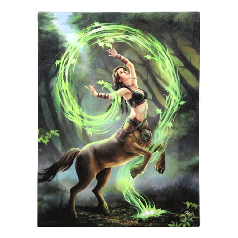 Earth Elemental Sorceress 19x25cm Canvas Wall Plaque by Anne Stokes