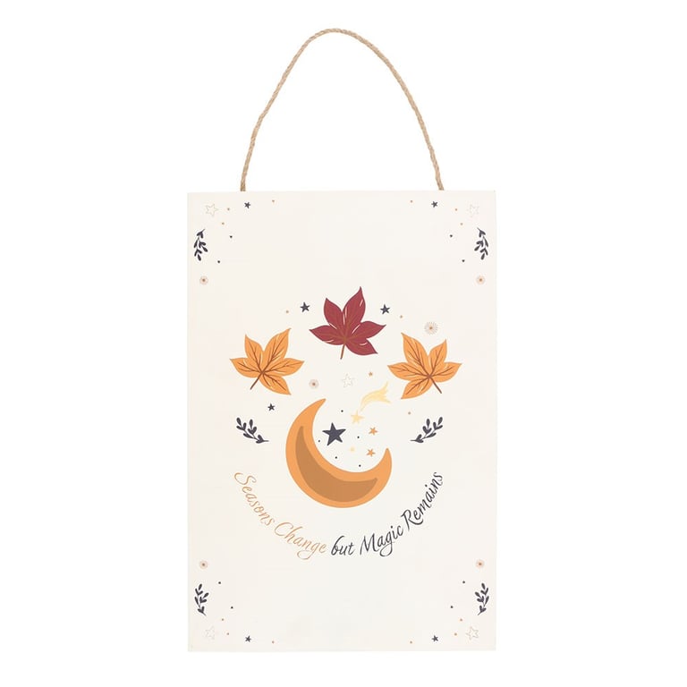 Autumn Magic Hanging Sign - Rustic Seasonal Home Decor