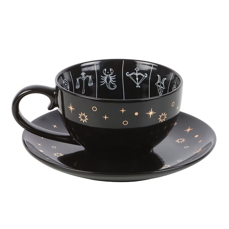 Astrology Fortune Telling Teacup - Premium Zodiac Signs Tea Leaf Reading Cup Set