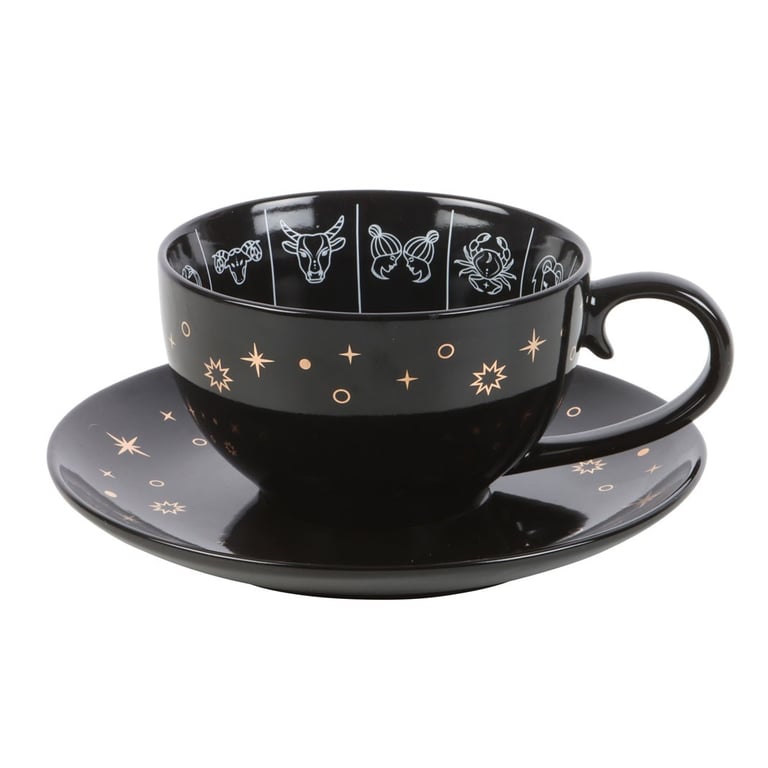 Astrology Fortune Telling Teacup - Premium Zodiac Signs Tea Leaf Reading Cup Set
