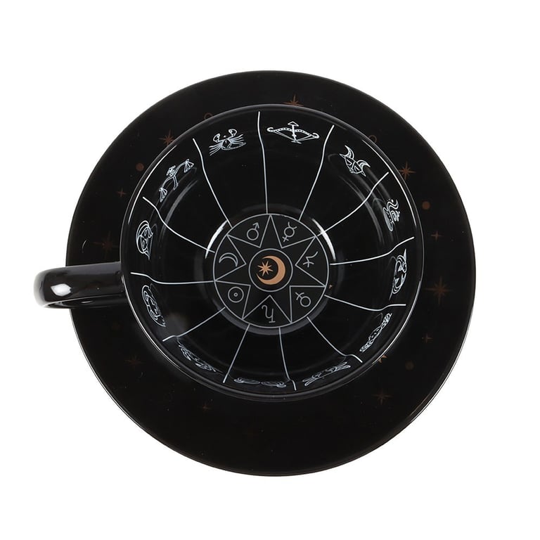 Astrology Fortune Telling Teacup - Premium Zodiac Signs Tea Leaf Reading Cup Set