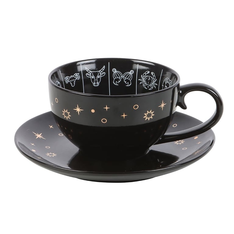 Astrology Fortune Telling Teacup - Premium Zodiac Signs Tea Leaf Reading Cup Set