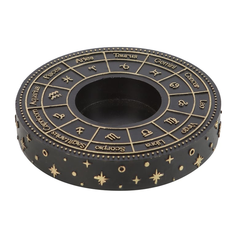 Astrology Wheel Tealight Candle Holder - Celestial Home Decor Decoration