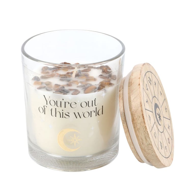 Vanilla Stardust Crystal Chip Candle - Inspires Positivity and Relaxation at Home