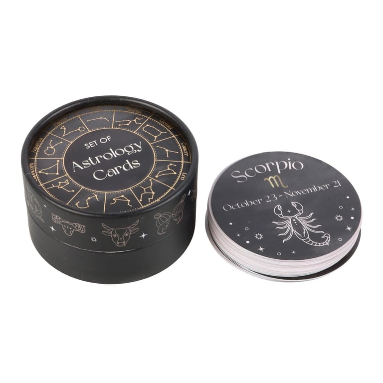 Astrology Card Gift Set - 38-Card Zodiac Sign Guide & Chart Interpretation Deck