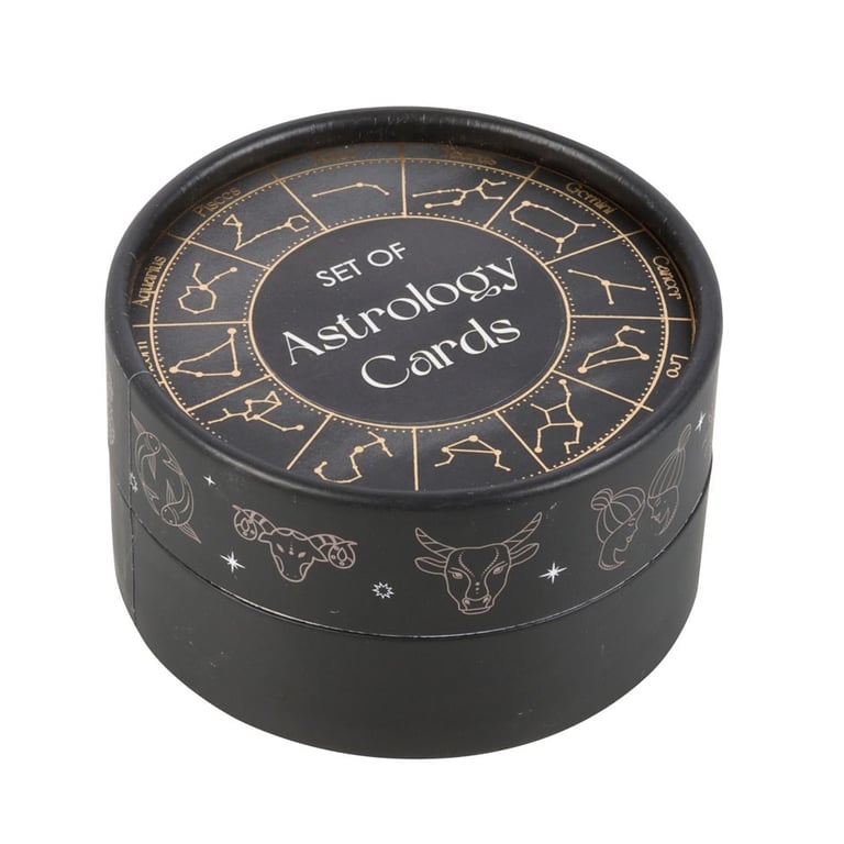 Astrology Card Gift Set - 38-Card Zodiac Sign Guide & Chart Interpretation Deck