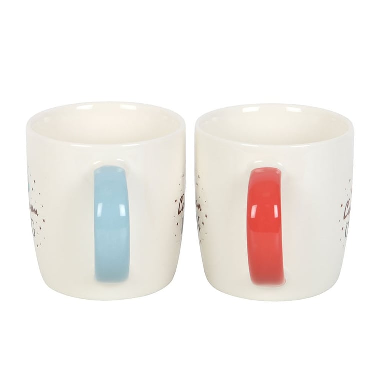 Ceramic Caravan King and Queen Couples Mug Set - 500ml, Microwave & Dishwasher Safe for Him & Her