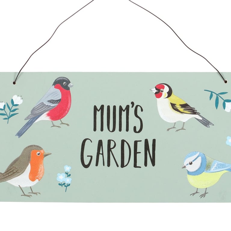 Mum s Garden British Garden Birds Sign - Adorable Outdoor Decor Gift for Mum s Special Day