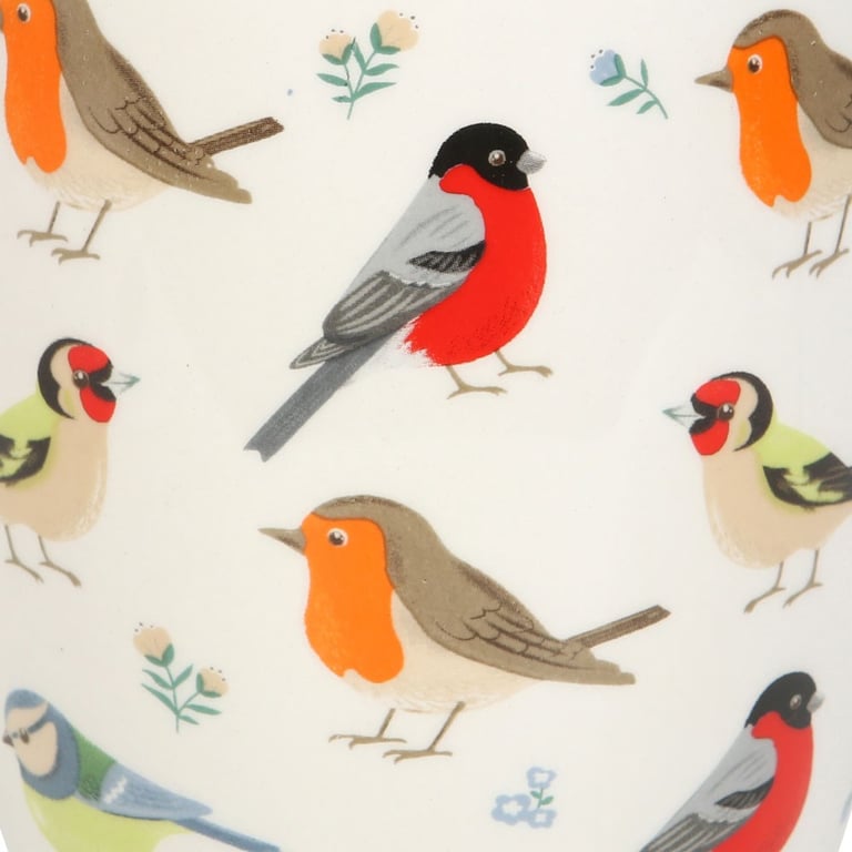 British Garden Birds Ceramic Plant Pot - Celebrating Britain s Beloved Birds in a Beautiful Hand-Painted Design