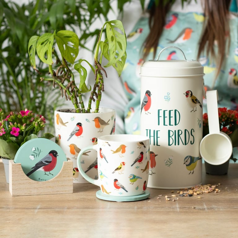 British Garden Birds Ceramic Plant Pot - Celebrating Britain s Beloved Birds in a Beautiful Hand-Painted Design