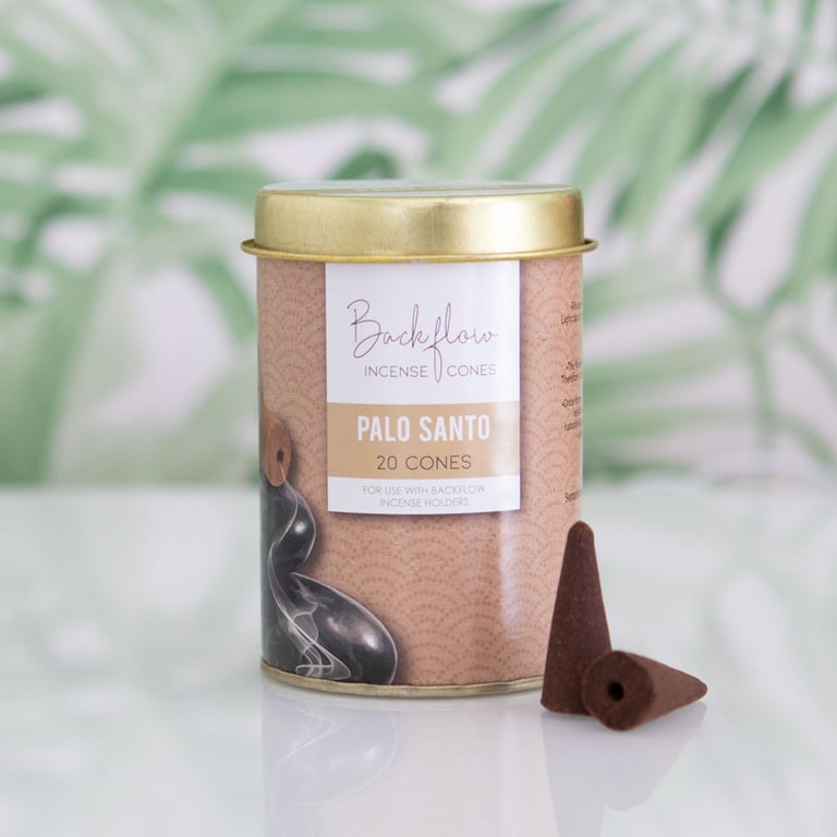 Elements Palo Santo Jumbo Backflow Cones - Handmade Vegan Home Fragrance Incense