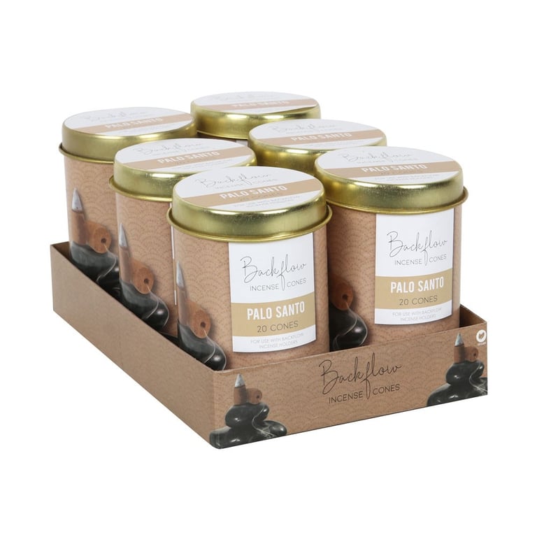 Elements Palo Santo Jumbo Backflow Cones - Handmade Vegan Home Fragrance Incense