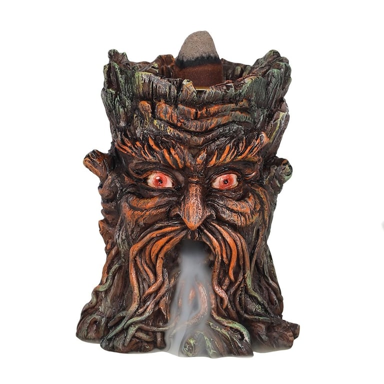 Small Green Man Backflow Incense Burner - Mesmerizing Waterfall Effect Home Fragrance
