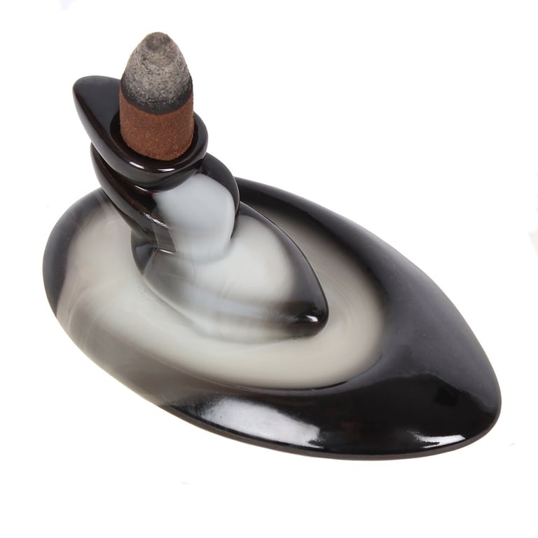 Small Pebbles Backflow Incense Burner - Mesmerising Waterfall Effect Home Decor