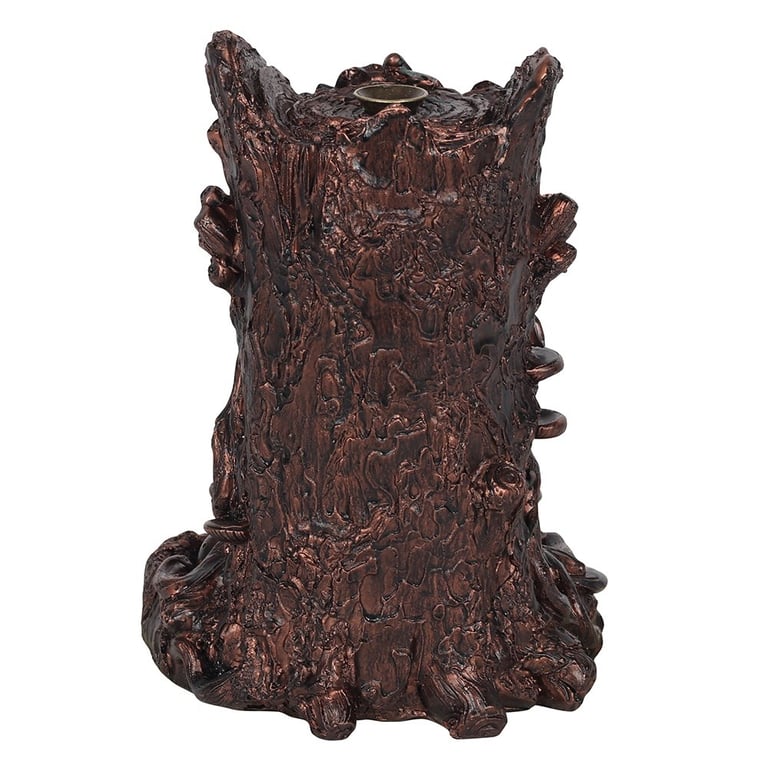 Bronze Effect Tree Man Resin Backflow Incense Burner - Forest Themed Home Fragrance Decor
