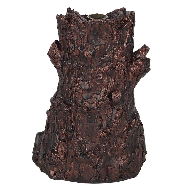 Bronze Effect Tree Man Backflow Resin Incense Burner - Unique Smoke Flow Design