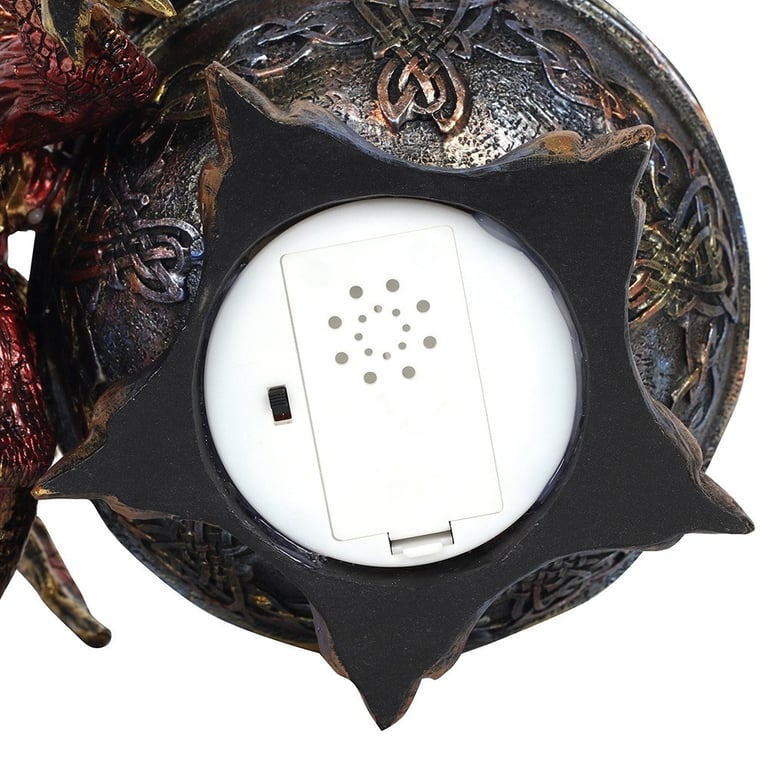 Large Dragon Backflow Incense Burner - Decorative Castle Theme with On/Off Switch