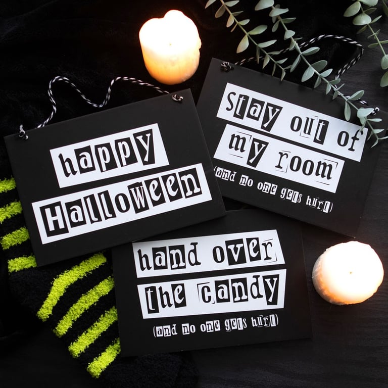 Stay Out of My Room Hanging Door Sign - Warning for Nosy Family Members and Roommates