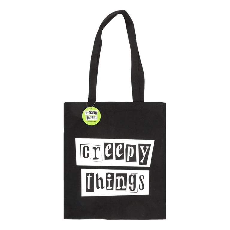 Creepy Things Polycotton Tote Bag - Spooky Book & Snack Carrier