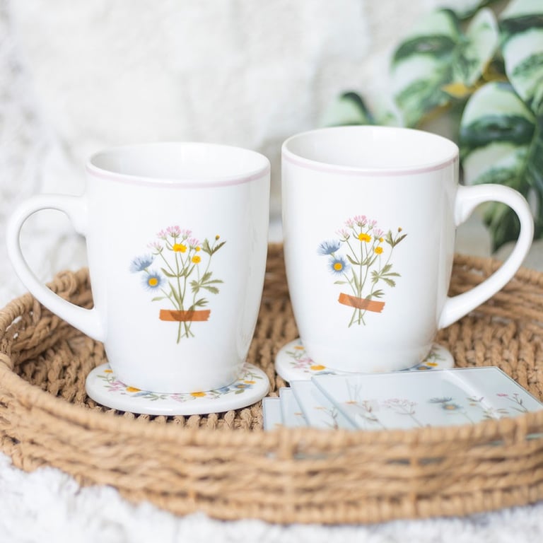 If Mums Were Flowers Ceramic Mug & Coaster Set - Mothers Day Gift Idea