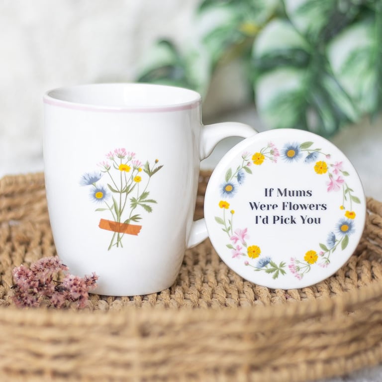 If Mums Were Flowers Ceramic Mug & Coaster Set - Mothers Day Gift Idea