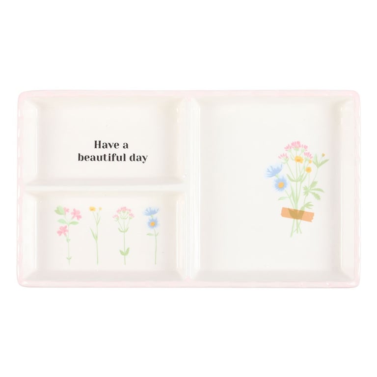 Beautiful Floral Trinket Tray - Home Organization and Jewelry Organizer in Style