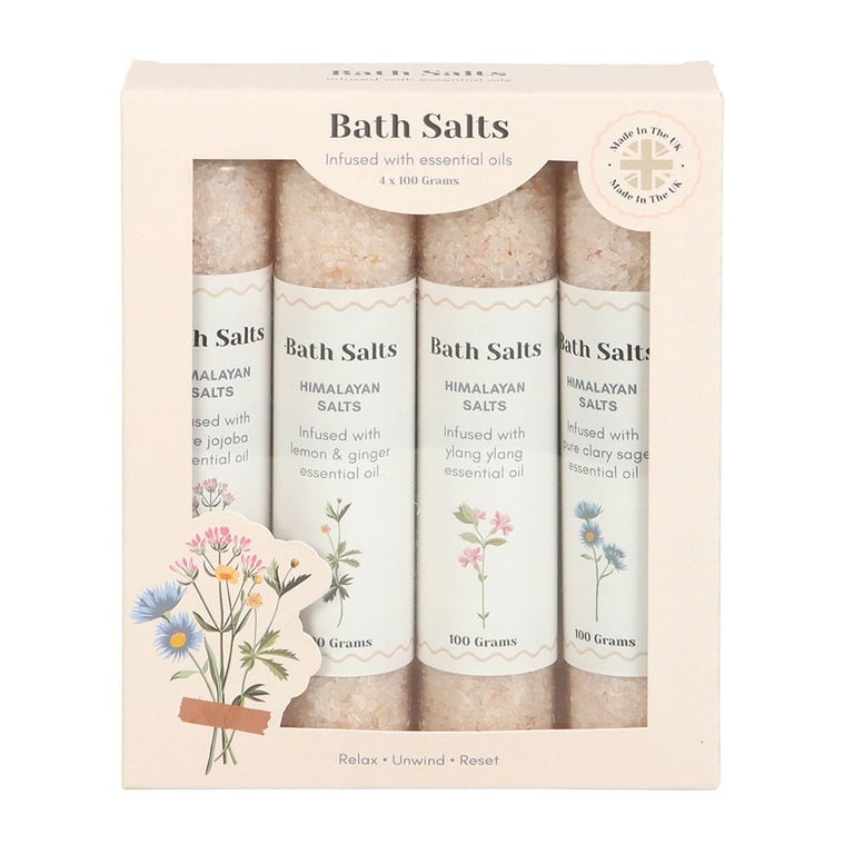 Himalayan Floral Bath Salt Gift Set - Essential Oil-Infused Self-Care Treats