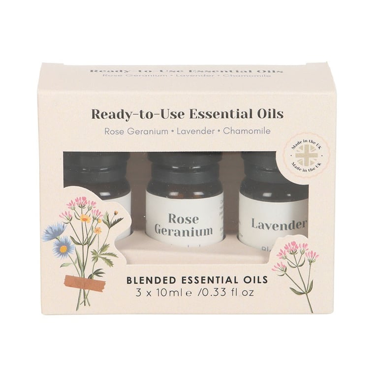 Floral Blended Essential Oils - Relaxation and Unwind Set of 3 (10ml each)