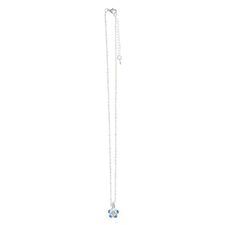 Forget-Me-Not Flower Necklace with Greeting Card - Stainless Steel Jewelry Gift