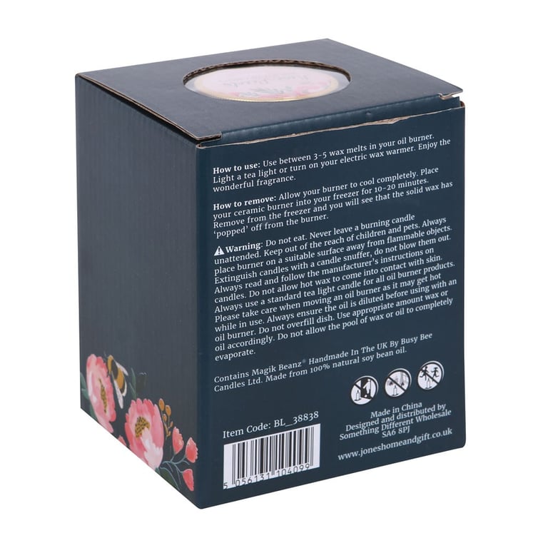 Large Blooming Lovely Wax Melt Burner Gift Set - Eco Soy Wax Melts & Ceramic Oil Warmer