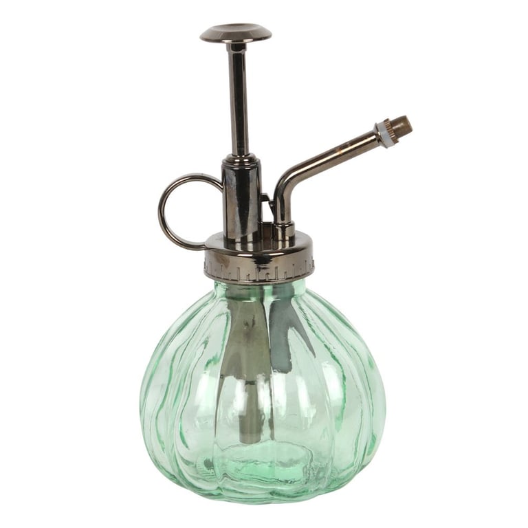 Elegant Green Glass Botanical Plant Mister & Sprayer