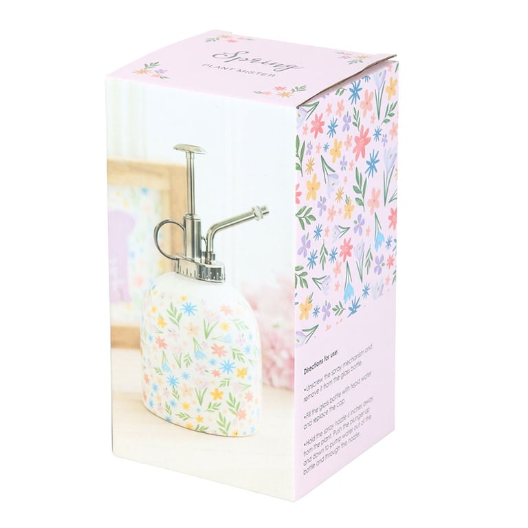 Ceramic Spring Floral Print Plant Mister - 400ml Indoor Garden Watering Tool