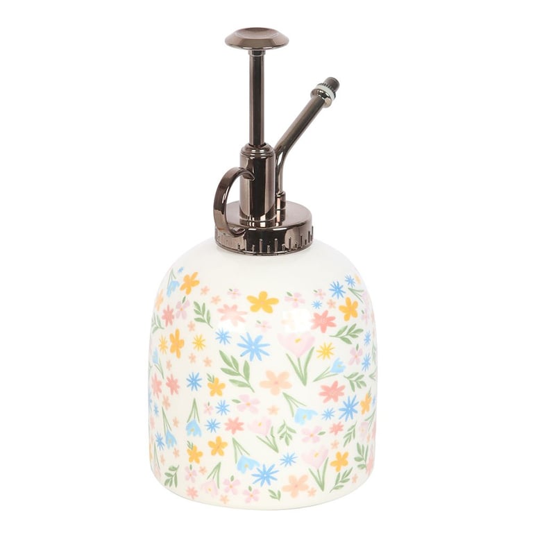Ceramic Spring Floral Print Plant Mister - 400ml Indoor Garden Watering Tool