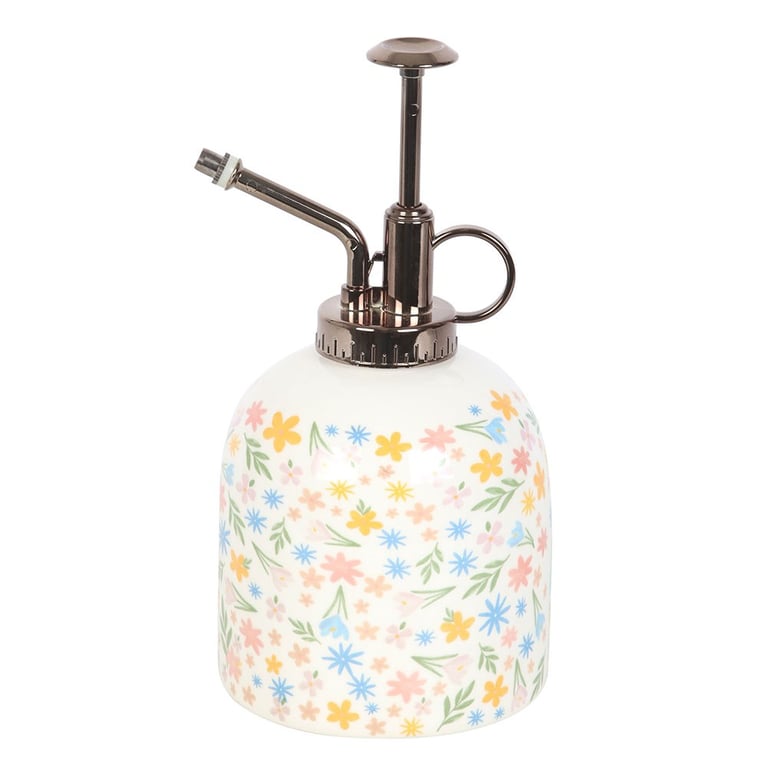 Ceramic Spring Floral Print Plant Mister - 400ml Indoor Garden Watering Tool