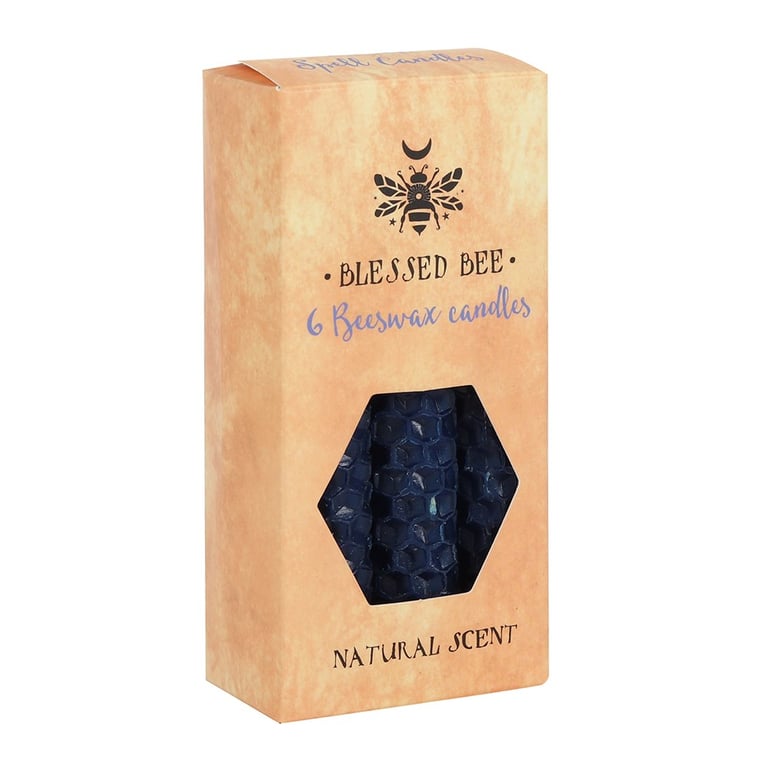 Blue Beeswax Spell Candles - Protection & Wisdom
