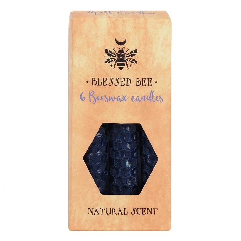 Blue Beeswax Spell Candles - Protection & Wisdom