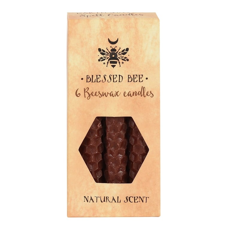 Brown Beeswax Spell Candles - Natural Scent for Family Stability Spells