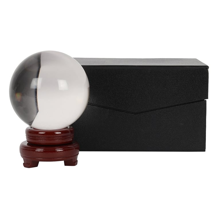13cm Crystal Ball with Stand and Display Box - Home Decor Accessory